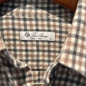 Loro Piana Plaid Flannel Button Down